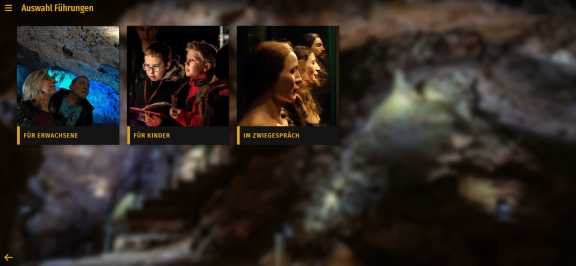 Auswahlscreen Touren