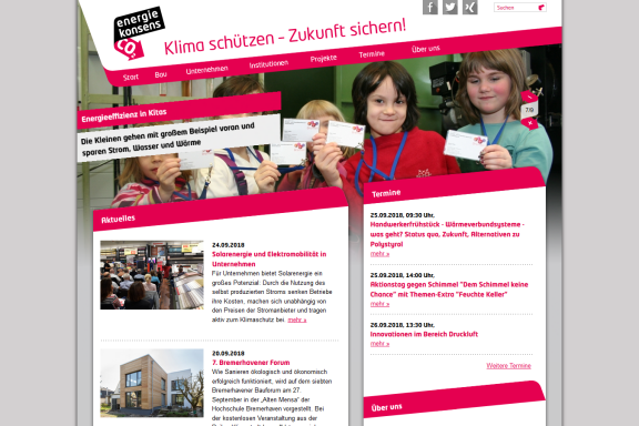 Screenshot Startseite