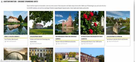 Auswahl der insgesamt neun Parkrundgänge