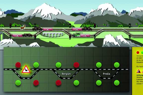 Screenshot Multimediaterminal, Spiel Kursbuch Screenshot Multimediaterminal, Spiel Kursbuch