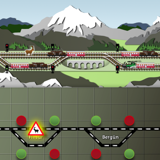 Screenshot Multimediaterminal, Spiel Kursbuch