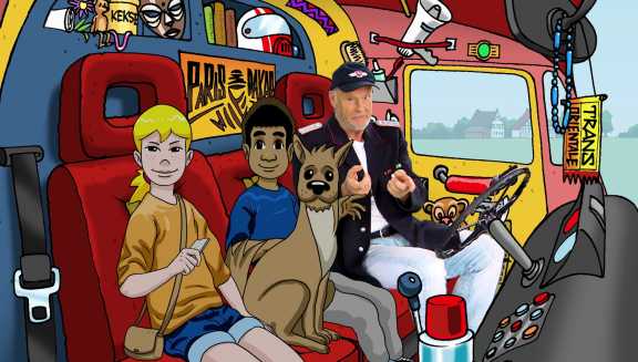 Jippie Media: Opa und Kinder im Moggie