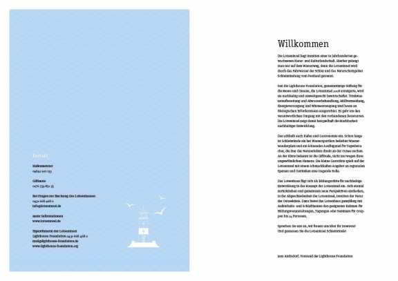 Broschüre für die Lotseninsel in der Schleimündung