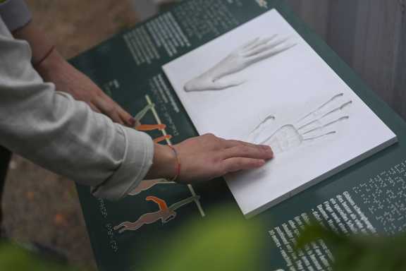 Taststation in Benutzung