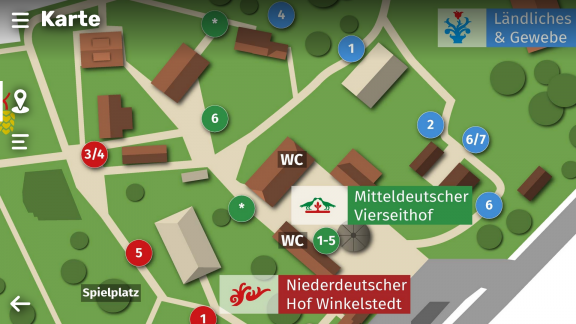 Grundrissplan des Geländes Grundrissplan des Geländes